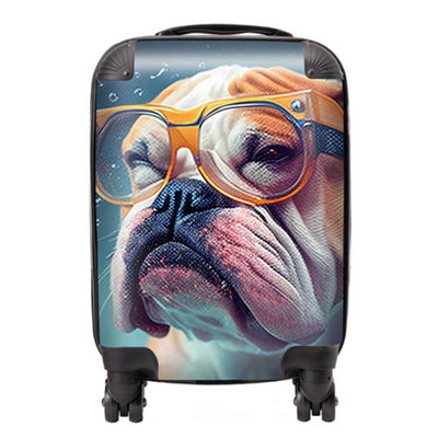 Warren Reed Designer Bulldog Splashart SuitcaseSmall from B&Q