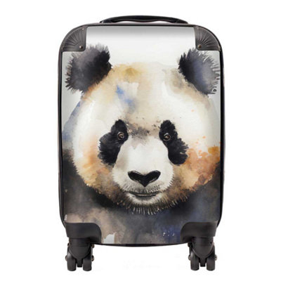 Warren Reed Designer Panda Watercolour SuitcaseSmall from B&Q