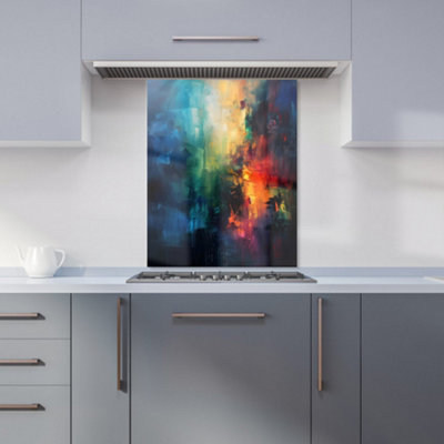Warren Reed Designer Colourful Chaos: Urban Dreamscape Kitchen Splashback from B&Q