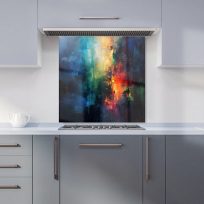 Warren Reed Designer Colourful Chaos: Urban Dreamscape Kitchen Splashback from B&Q