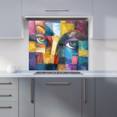 Warren Reed Designer Fragmented Vision: Eyes Of The Soul Kitchen Splashback from B&Q