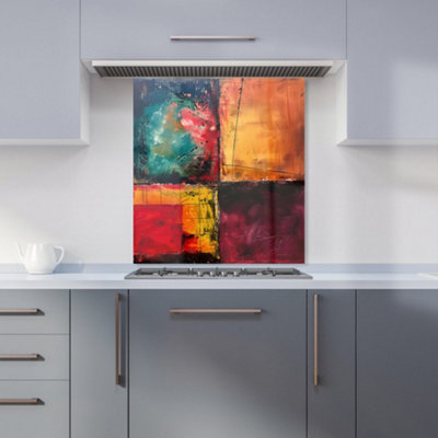 Warren Reed Designer Quadrant Fusion: Colours In Conflict Kitchen Splashback from B&Q
