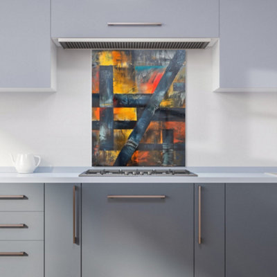 Warren Reed Designer Geometric Interplay: Abstract Patterns Kitchen Splashback from B&Q