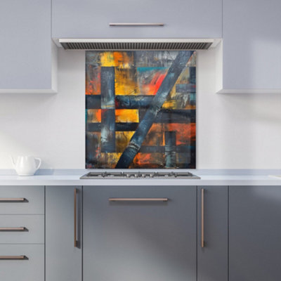 Warren Reed Designer Geometric Interplay: Abstract Patterns Kitchen Splashback from B&Q
