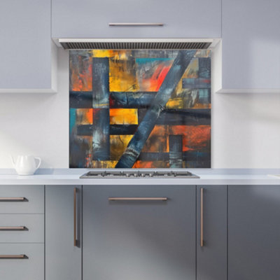 Warren Reed Designer Geometric Interplay: Abstract Patterns Kitchen Splashback from B&Q