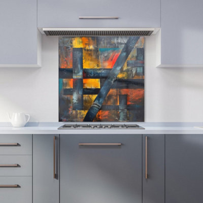 Warren Reed Designer Geometric Interplay: Abstract Patterns Kitchen Splashback from B&Q