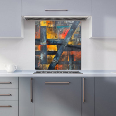 Warren Reed Designer Geometric Interplay: Abstract Patterns Kitchen Splashback from B&Q