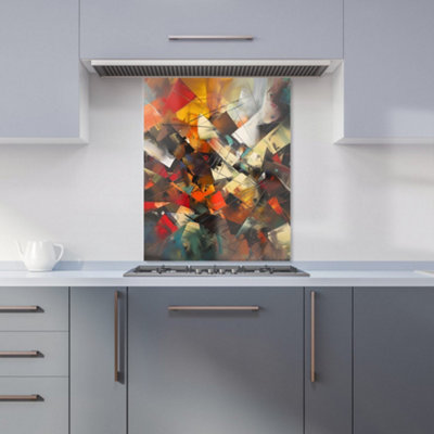 Warren Reed Designer Dynamic Chaos: Energy Unleashed Kitchen Splashback from B&Q