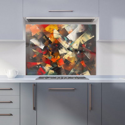Warren Reed Designer Dynamic Chaos: Energy Unleashed Kitchen Splashback from B&Q