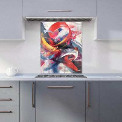 Warren Reed Designer Swirling Symphony Of Colours Kitchen Splashback from B&Q