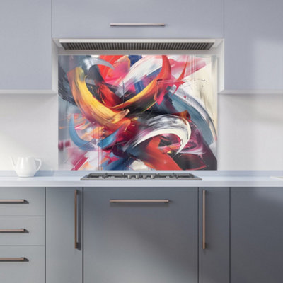 Warren Reed Designer Swirling Symphony Of Colours Kitchen Splashback from B&Q