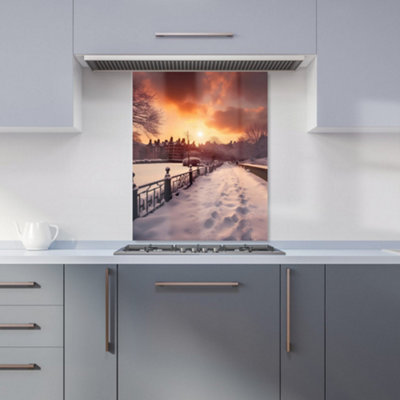 Warren Reed Designer A Snowy Walk In London Kitchen Splashback from B&Q