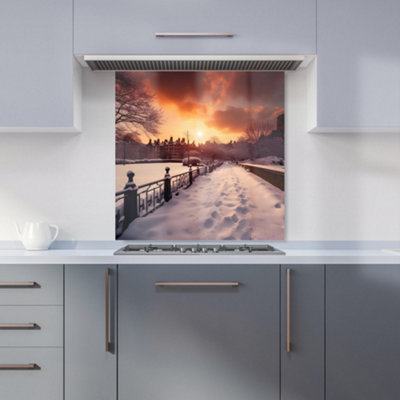 Warren Reed Designer A Snowy Walk In London Kitchen Splashback from B&Q