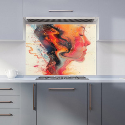 B&Q -  Geometric Vibrance Kitchen Splashback