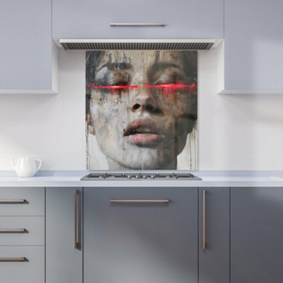 Warren Reed Designer Abstract Face In Motion Kitchen Splashback from B&Q