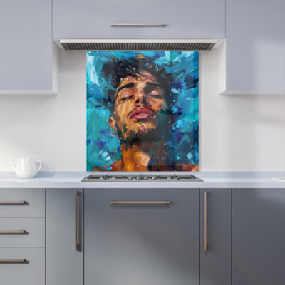Warren Reed Designer Vivid Serenity Kitchen Splashback from B&Q