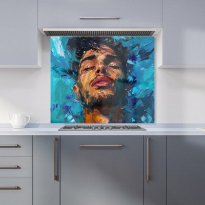 Warren Reed Designer Vivid Serenity Kitchen Splashback from B&Q
