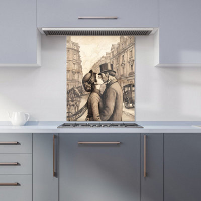 Warren Reed Designer Sharing A Kiss Kitchen Splashback from B&Q