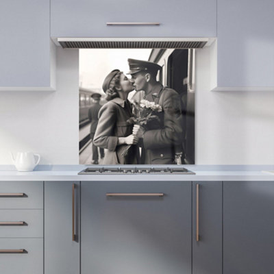 Warren Reed Designer A Kiss Goodbye Kitchen Splashback from B&Q