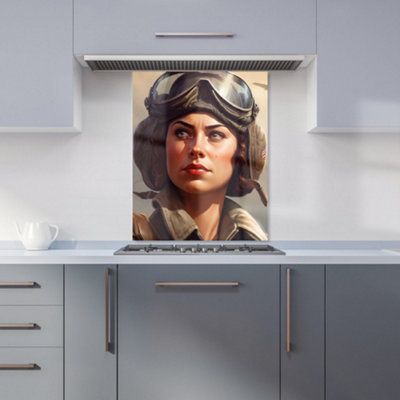 Warren Reed Designer Female Pilot Kitchen Splashback from B&Q