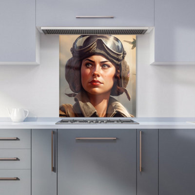 Warren Reed Designer Female Pilot Kitchen Splashback from B&Q