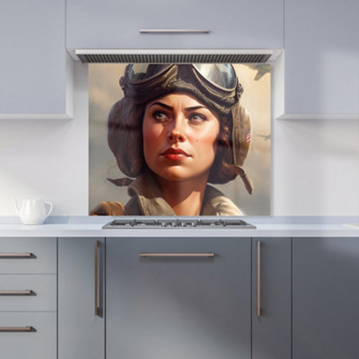 Warren Reed Designer Female Pilot Kitchen Splashback from B&Q