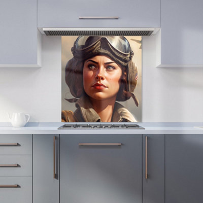 Warren Reed Designer Female Pilot Kitchen Splashback from B&Q