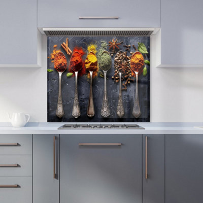 Warren Reed Designer Herbs & Spices: Gastronomic Canvas Kitchen Splashback from B&Q