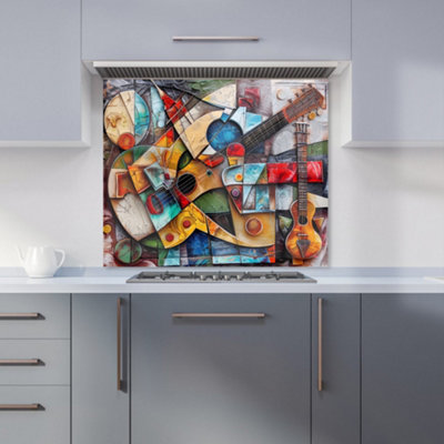 Warren Reed Designer Melody Of Shapes: Picasso's Instruments Kitchen Splashback from B&Q