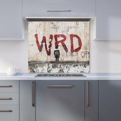 Banksy Inspired: Warren Reed Designer Kitchen Splashback from B&Q