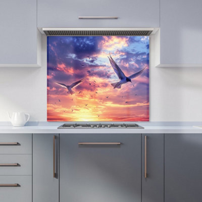 B&Q -  Dawn Flight: Swallows At Sunrise Kitchen Splashback