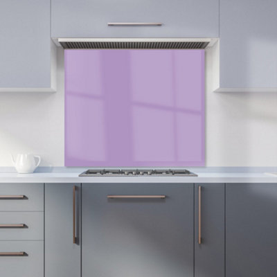 Warren Reed Designer Dusty Lavender Premium Glass Kitchen Splashback W600mm X H750mm from B&Q