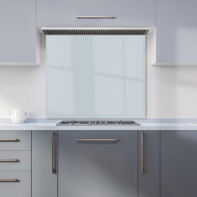 B&Q -  Ash Grey Premium Glass Kitchen Splashback W900mm X H750mm