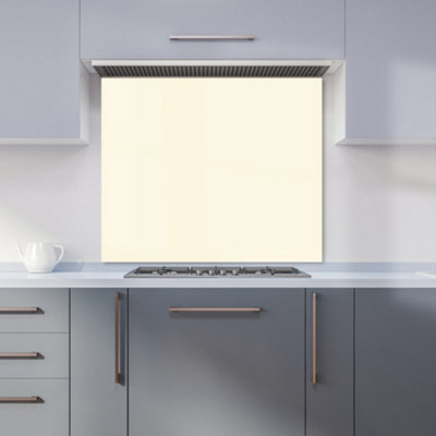 Warren Reed Designer Old Lace Premium Glass Kitchen Splashback W900mm X H750mm from B&Q