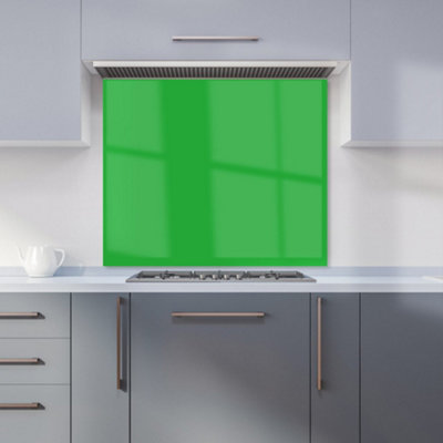Warren Reed Designer Clover Green Premium Glass Kitchen Splashback W700mm X H750mm from B&Q