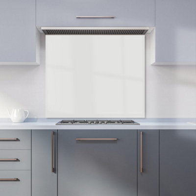 B&Q -  Pastel Grey Premium Glass Kitchen Splashback W600mm X H750mm