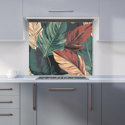 B&Q -  Autumn Colour Leaves Premium Glass Kitchen Splashback W700mm X H650mm
