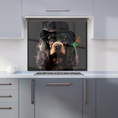 Warren Reed Designer English Cocker Spaniel Premium Glass Kitchen Splashback W600mm X H600mm from B&Q