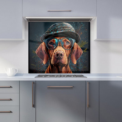 Warren Reed Designer Hungarian Vizsla Dog Premium Glass Kitchen Splashback W600mm X H600mm from B&Q