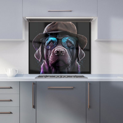 B&Q -  Labrador Retriever Dog Splashart Premium Glass Kitchen Splashback W600mm X H650mm