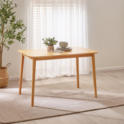 B&Q -  Lynton Rectangular Oak Effect Wood 4 Seater Dining Table4 Seater Dining TableOak Dining TableKitchen Table