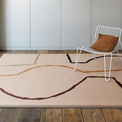 Furniturebox Uk Wexley Multicolour Sketch Lines Rug 160X230 from B&Q