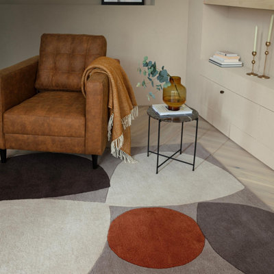 Furniturebox Uk Jenson Grey Pebble Shapes Rug 120X170 from B&Q