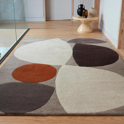 Furniturebox Uk Jenson Grey Pebble Shapes Rug 160X230 from B&Q