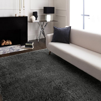 Furniturebox Uk Selby Charcoal Grey Shaggy Rug 120X170 from B&Q