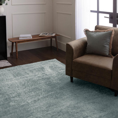 Furniturebox Uk Selby Light Blue Shaggy Rug 160X230 from B&Q