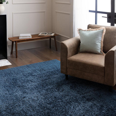 Furniturebox Uk Selby Navy Blue Shaggy Rug 160X230 from B&Q