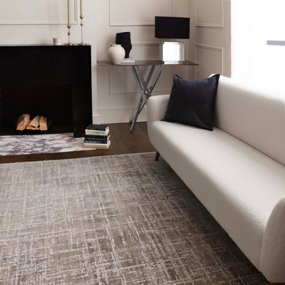 Furniturebox Uk Iona Textured Beige Abstract Rug 160X230 from B&Q