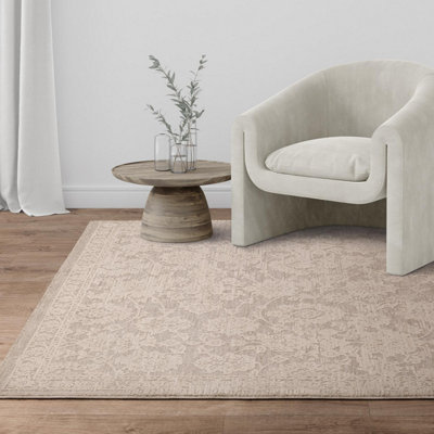 Furniturebox Uk Melrose Beige Floral Patterned Rug 120X170 from B&Q