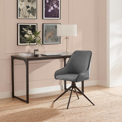 B&Q -  Uk Beaumont Grey Fabric Swivel Office Chair